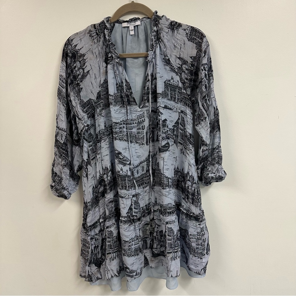 10 Crosby Derek Lam Black and Gray Mini Dress